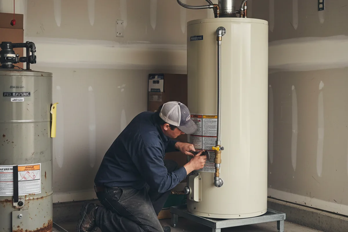 Water heater and shutoff valve replacement in Port Wentworth